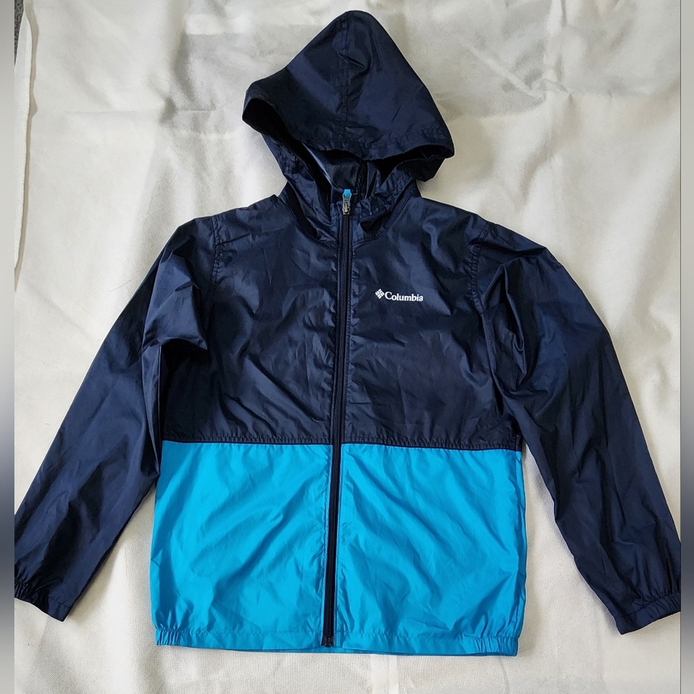 Columbia Kids' Two-Tone Light Rain /windbreaker  Jacket Size Large 14/16